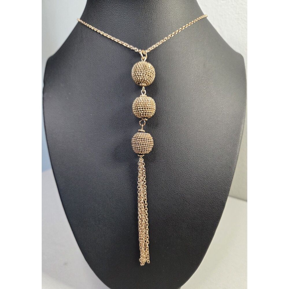 Beaded Sphere Tassel Necklace Chico's